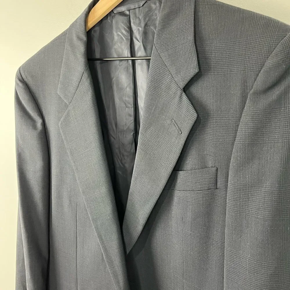 Men’s Hickey Freeman 100% Pure Wool Navy Suit Jacket